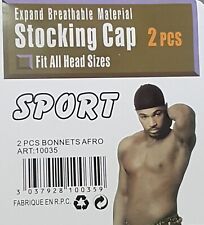 X2 Men's Stocking Cap SPORT Wave Caps Head WRAP Beanie Black FIT ALL HEAD SIZES