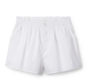 JANIE and JACK Smocked Waist Lined Shorts - White - NWT Girls 16 - Picture 1 of 2