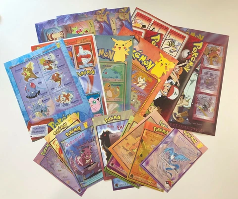 Special Unit! Pokemon, Pikachu, Bulbasaur - 10 Sheets of Stamps and 10 S/S - MNH Cover