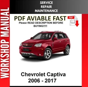 CHEVROLET CAPTIVA 2011 2012 2013 2014 2015 SERVICE REPAIR WORKSHOP MANUAL - Picture 1 of 1