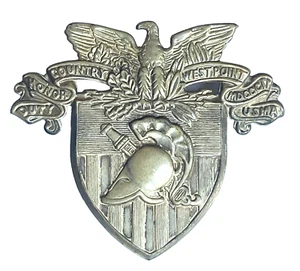 VINTAGE USMC WEST POINT MILITARY ACADEMY METAL PINBACK BADGE COUNTRY HONOR DUTY - Picture 1 of 5