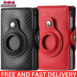 AirTag Smart RFID Blocking Wallet Card Holder Leather Men Money Clip Case Cover - Picture 1 of 31