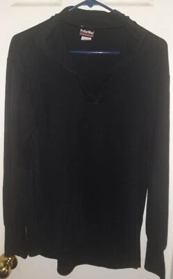 Vintage Polarmax Thermal pullover 90s   Base layer Mens Medium 1/4 Zip Black - Image 1 of 4
