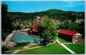 Vintage Glenwood Springs Colorado CO Hot Springs Pool & Lodge Blick nicht verschickt Postkarte - Bild 1 von 2