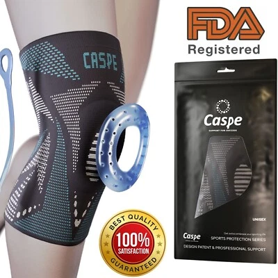 Knee Sleeve Compression Brace Support for Sport Gym Joint Pain Arthritis Relief - Image 1 of 4