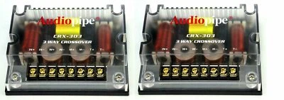2) Audiopipe 3 Way Crossover CRX-303 300 Watts Passive Crossover Car Audio 4 Ohm - Image 1 of 2