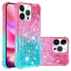 For iPhone 16 Pro Max 15 14 13 Plus Shockproof TPU Liquid Quicksand Case Cover - Picture 1 of 27