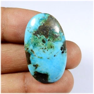 Natural Sky Blue Oval Persian Turquoise Gemstone Cabochon Loose 37 Cts #10292 - Picture 1 of 6
