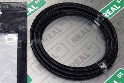 Vibrant Performance -6 AN (0.34 ID) Black Nylon Braided Flex Hose 20 Foot Roll - Image 1 of 4