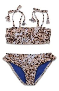 Hobie L109309 Girls Safari Surf Ruffle Bandeau Swim Set Size 12 - Picture 1 of 3