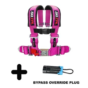 Pink 3in 4 point Harness & Bypass Plug for CanAm X RS Max 800 Maverick Defender - Picture 1 of 8