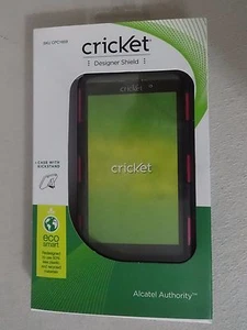 Cricket Alcatel Authority Designer Shield Case Black & Pink SKUCPC1859 Brand New - Picture 1 of 2