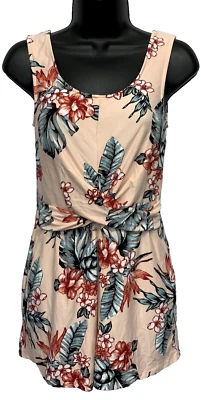 Pantalones Cortos Derek Heart Mujer Talla S Pull-On Sin Mangas Mameluco Rosa Floral Elastizado Foto 1 de 4