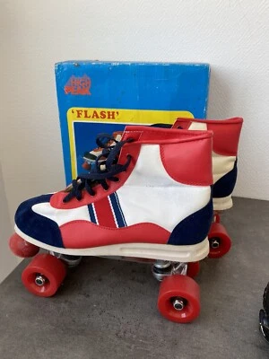 ancienne paire de patins a roulettes taille 40 high peak Flash retro roller - Photo 1/4
