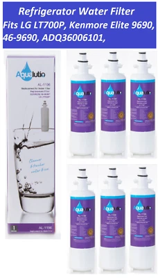 Fit LG LT700P ADQ36006101 ADQ36006102 46-9690 Refrigerator Water Filter 1-6 pack - Image 1 of 4