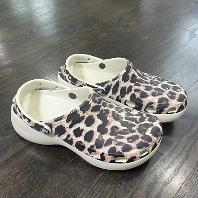 Женские сабо на платформе Crocs 11 животных леопард знаковый комфорт без шнуровки коренастые - Изображение 1 из 4