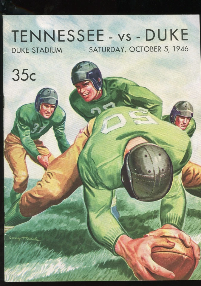 1946 Vintage College Program Football Tennessee vs. Duke University NC NCAA - Image 1 of 1