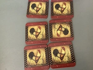rooster coasters Country Chicken Barn Theme - Picture 1 of 4