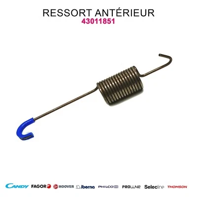 Ressort antérieur 165mm Bleu Lave-linge - 43011851 - CANDY HOOVER - image 1 of 3