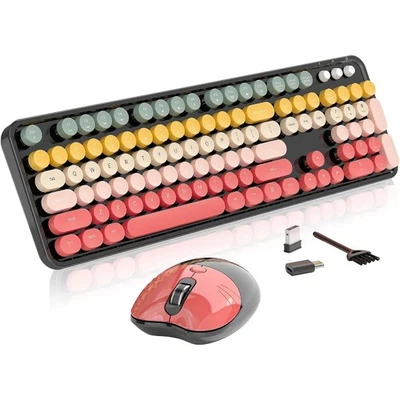 Juego combinado de teclado y mouse inalámbricos recargables para juegos para PC/Hogar/Oficina Foto 1 de 4