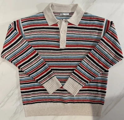 Zara Men's Long Sleeve Polo Sweater, Medium - Image 1 of 4