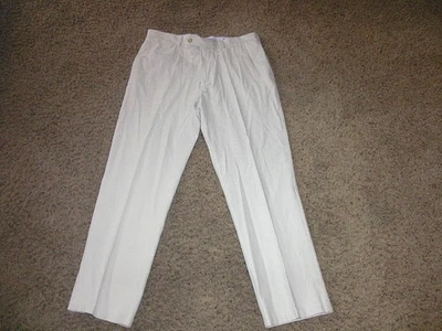 PANTALONES DANIEL CREMIEUX 33x30 frente plano mezcla algodón seda bronceado claro Foto 1 de 4