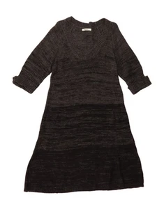 DKNY Womens 3/4 Sleeve Jumper Dress UK 16 Large Grey Flecked Viscose FQ03 - Picture 1 of 3