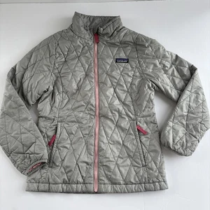 Patagonia Full-zip jacket quilted coat girls size Large Gray - Picture 1 of 5