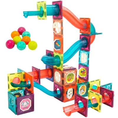 Magnetic Building Blocks STEM Educational Toys for Kids Ages 4-12, Ball Track... - Image 1 of 4
