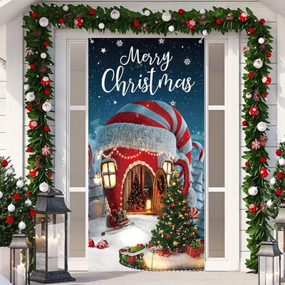 Weihnachtsdekoration, Türabdeckung, Frohe Weihnachten, Banner, Hintergrund - Bild 1 von 4