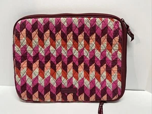 Vera Bradley Computer Bag Laptop Sleeve Pink/Orange/Burgundy - Picture 1 of 8
