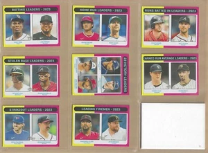 Juego completo de (8) Acuna Ohtani Topps Heritage MINI AL/NL League Leaders 2024 - Imagen 1 de 1