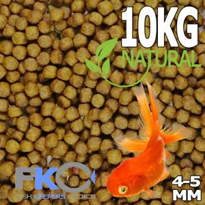 FKC Natural Goldfish, Koi Aquarium & Pond Floating Fish Food Pellets 5-6mm 10KG - Picture 1 of 6