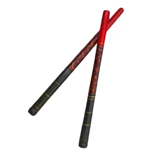 Dandiya Small Sticks Colourful  Pair Wooden Sticks  Navratri Dandiya Raas Garba - Foto 1 di 7