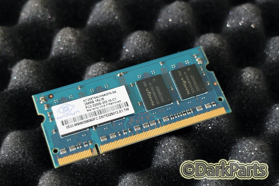 Nanya NT256T64UH4A0FN-5A 256MB Memory RAM PC2-3200S-333-10-C1 SO-DIMM - Image 1 of 1