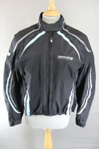 SPADA WATERPROOF BLACK TEXTILE BIKER JACKET WITH ARMOUR & THERMAL LINING 38 IN/L - Picture 1 of 9
