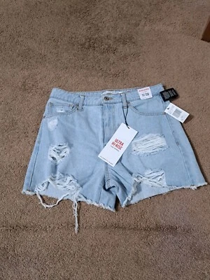 Celebrity Pink Nwt Ultra High Rise The Rebel Distressed Denim Shorts 11/30 ## - Image 1 of 4