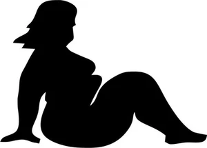TRUCKER GIRL Silhouette Vinyl Decal 150mm - Picture 1 of 1