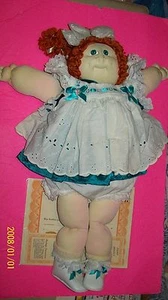 XAVIER ROBERTS SCULPTURED CABBAGE PATCH KID GIRL TOPAZ 1987 HTF HAIR EYE COMBO - Picture 1 of 5