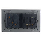 Wall mounted panel 16A power socket EU standard multi plug with 2 USB p ChM K S1