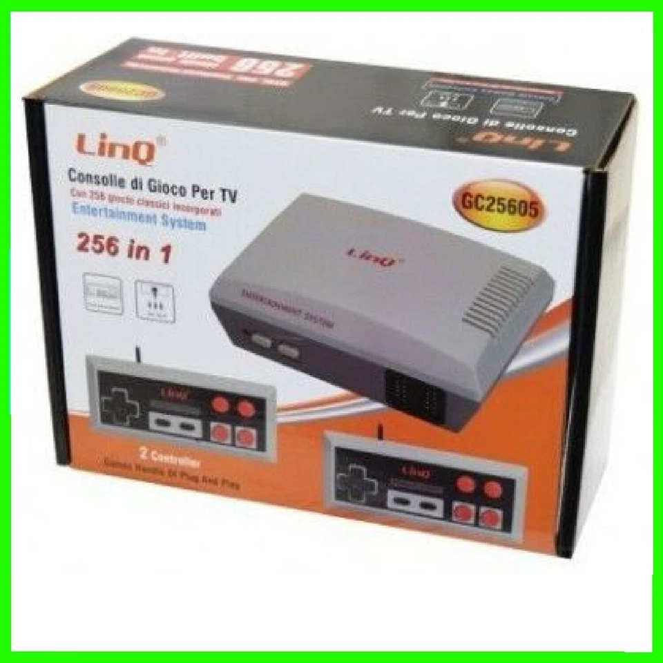 CONSOLE DA GIOCO RETRO 256 ARCADE GAME 16 BIT CON 2 CONTROLLER TIPO NINTENDO  - Immagine 1 di 1