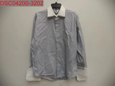 Stain & Tiny Holes, Italo Mondo The Shirt Men Grey LS Button Up Shirt, 16 32/33 - Image 1 of 4