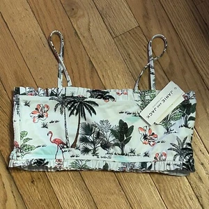 Janie and Jack NWT Girls Bikini Top White Floral Print Size 18 - Picture 1 of 1