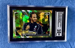 Topps Chrome#171 F1 2021 PSA GEM MINT 10 Lewis Hamilton 27/199 CHARTREUSE REFRAC - Picture 1 of 4
