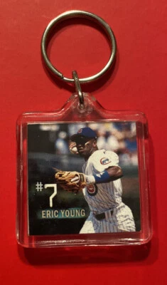 CHICAGO CUBS ERIC YOUNG #7 Key Chain Wrigley Field MLB Baseball SGA - Image 1 of 3