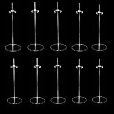 APATSUKI 10 Sets Transparent Acrylic Support For 11.5" 1/6 Doll Display Holder Fixed Base