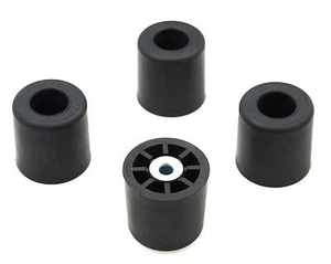 4 LARGE #1 ROUND RUBBER FEET 1.375 H X 1.375 D AMPS, RADIO CASES - FREE S&H - Picture 1 of 1