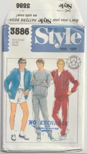Vintage Pattern - Mans Track Suit & Hoodie - Style 3586 - 1982 - Uncut - Picture 1 of 2