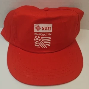 Copa Mundial USA 94 Sun Microsystems Rojo Vintage Snapback Sombrero - Imagen 1 de 3