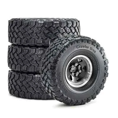 Juego de llantas de goma Beadlock de 1,9" para coche sobre orugas de radiocontrol de 1/10 Trxs TRX4 RC4WD Foto 1 de 4